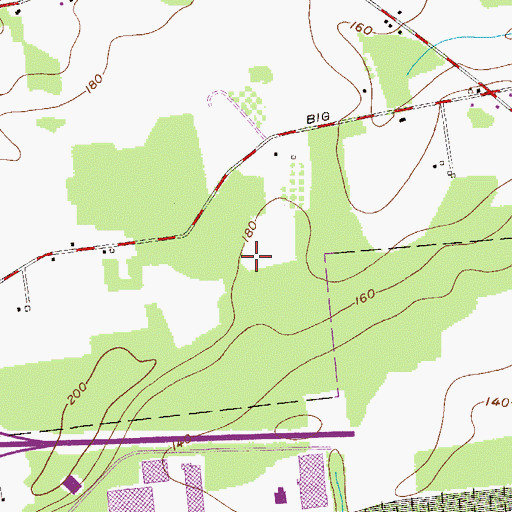 Topographic Map of Edge Hill, PA