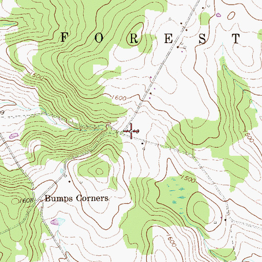 Topographic Map of Hamlin School (historical), PA