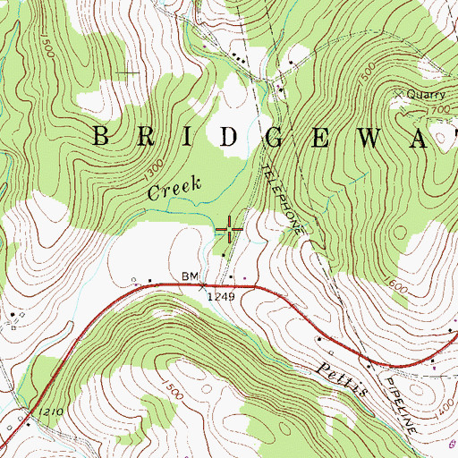 Topographic Map of Tyler School, PA