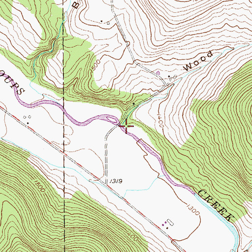 Topographic Map of Christie Run, PA