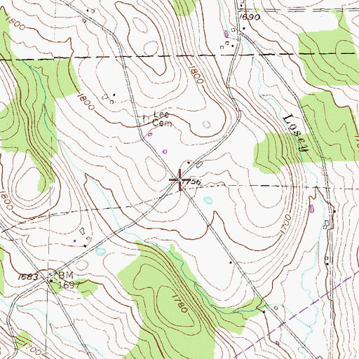 Topographic Map of East Chatham, PA