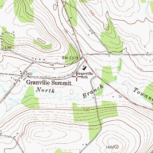Topographic Map of Cowley Station, PA