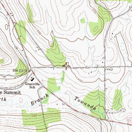 Topographic Map of North Woods School, PA