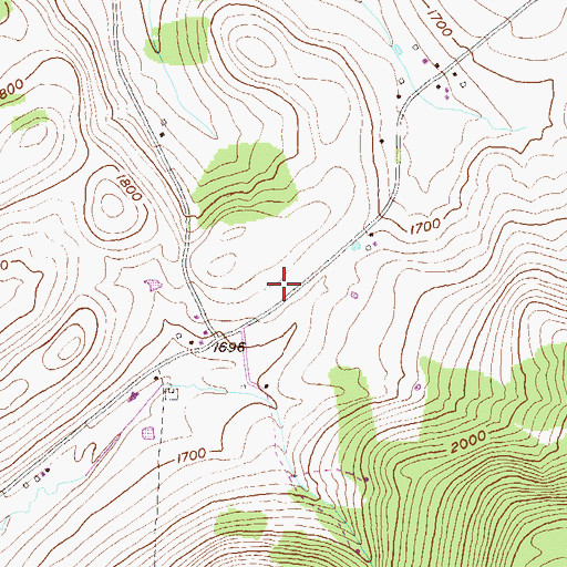 Topographic Map of Union Church (historical), PA