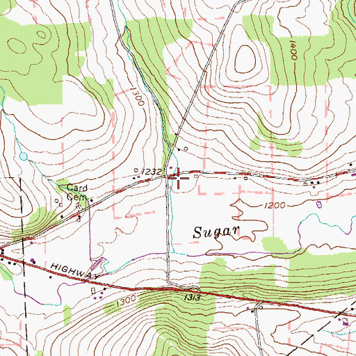 Topographic Map of Taylor School (historical), PA