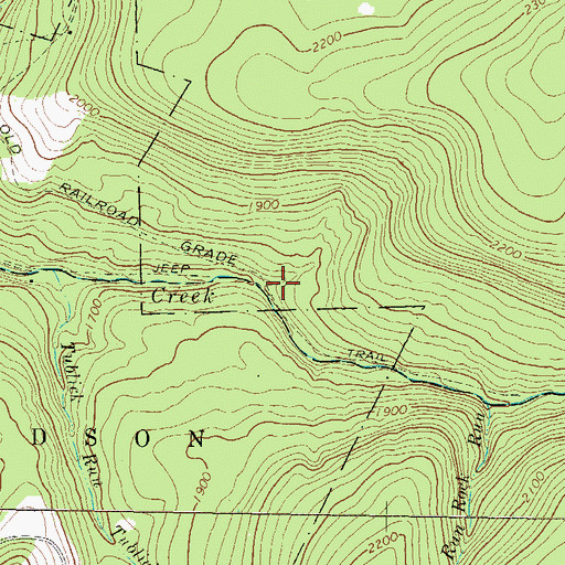 Topographic Map of Black Hollow, PA