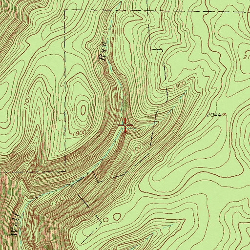 Topographic Map of Watson Fork, PA