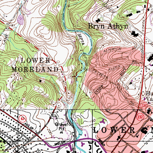 Topographic Map of Alnwick, PA