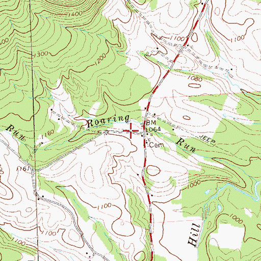 Topographic Map of School Number 3, PA