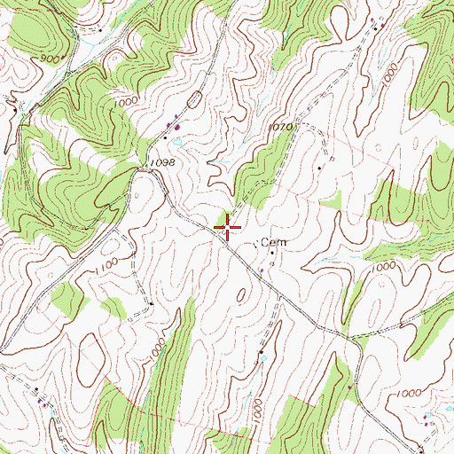 Topographic Map of Winegardner School (historical), PA