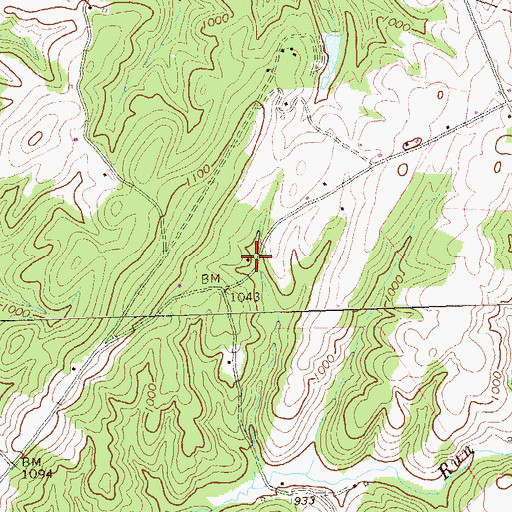 Topographic Map of Vallance School, PA