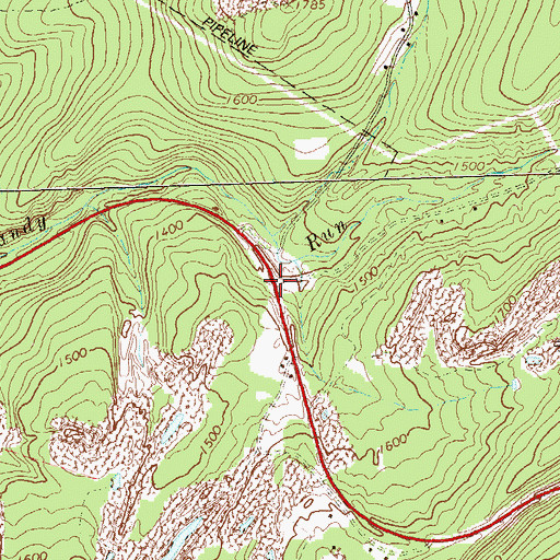 Topographic Map of Sandy Run, PA