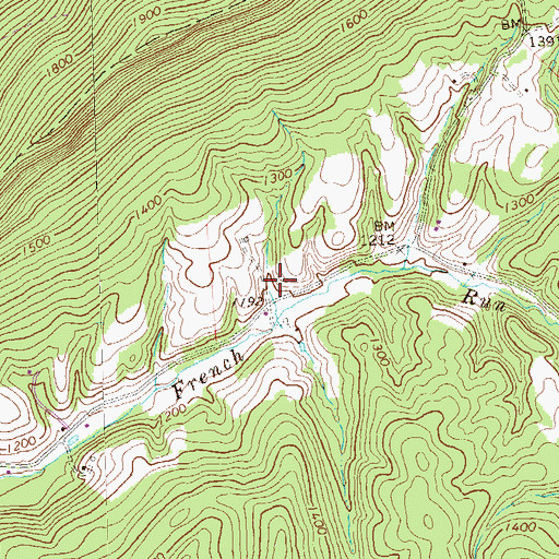 Topographic Map of Mountain School (historical), PA