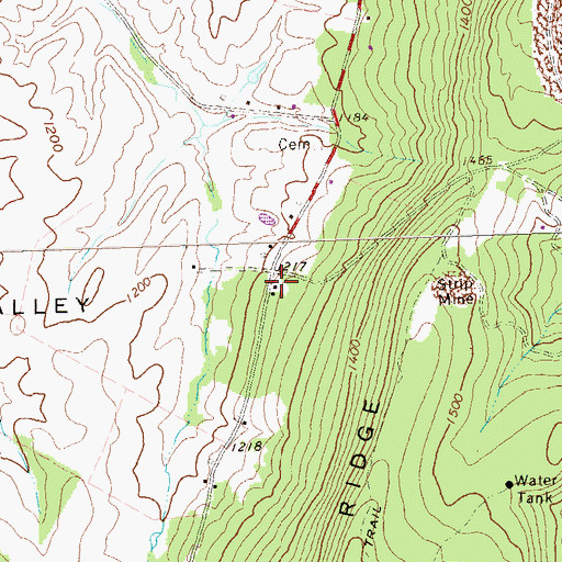 Topographic Map of Taylor School, PA