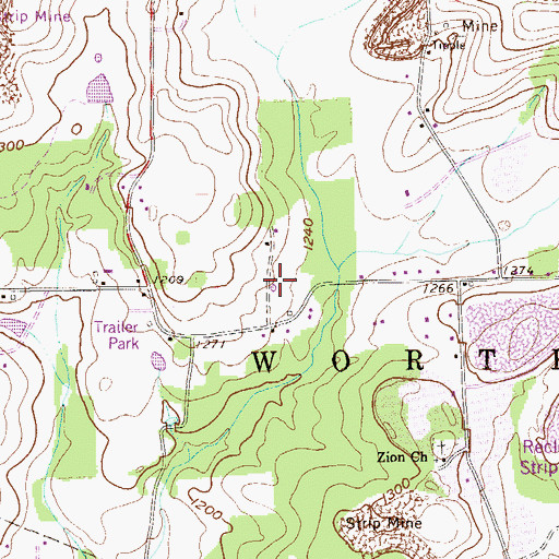 Topographic Map of Snyder School, PA