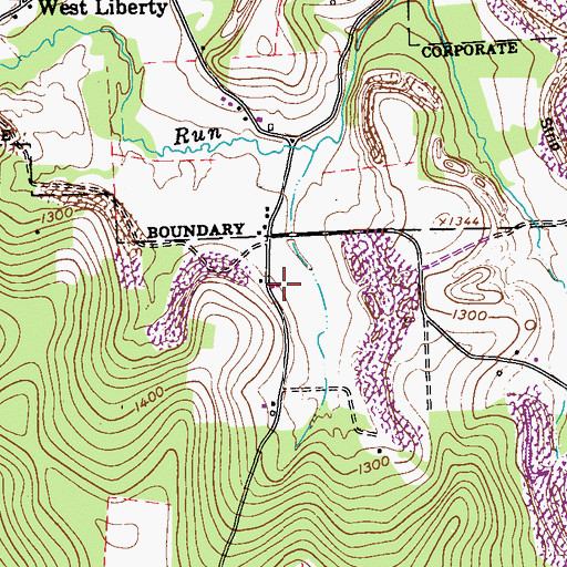 Topographic Map of McKelvay School, PA
