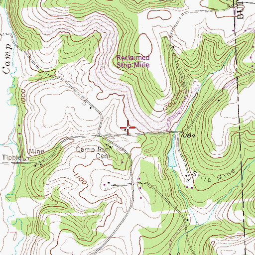 Topographic Map of American School, PA