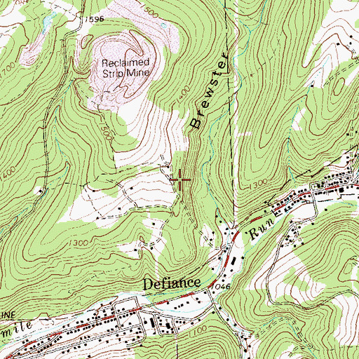 Topographic Map of Whited School (historical), PA