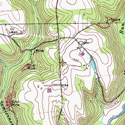 Topographic Map of Martin School, PA