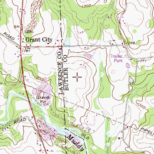 Topographic Map of Lake Arthur Field, PA