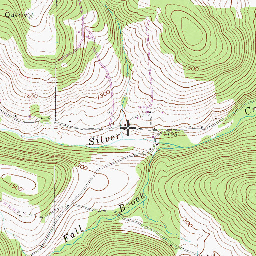 Topographic Map of Salt Springs School, PA