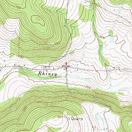 Topographic Map of Fish School (historical), PA