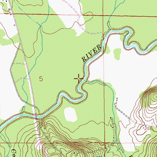 Topographic Map of Harpers Mill Creek, AL
