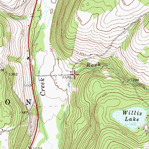 Topographic Map of Chipmunk Hollow, PA