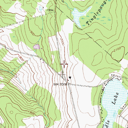 Topographic Map of Walker School (historical), PA