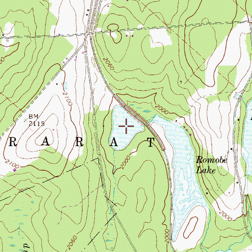 Topographic Map of Sinkhole Swamp, PA