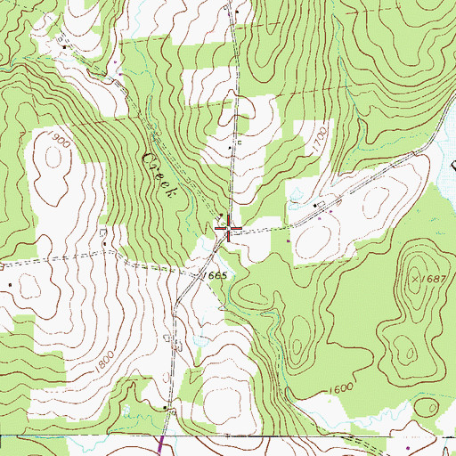 Topographic Map of Monroe School (historical), PA