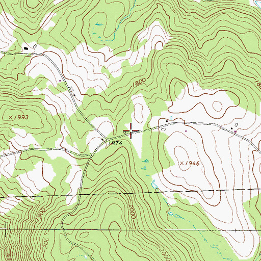 Topographic Map of King Hill School, PA