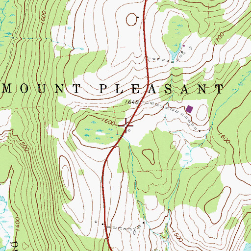 Topographic Map of Rock Lake School (historical), PA