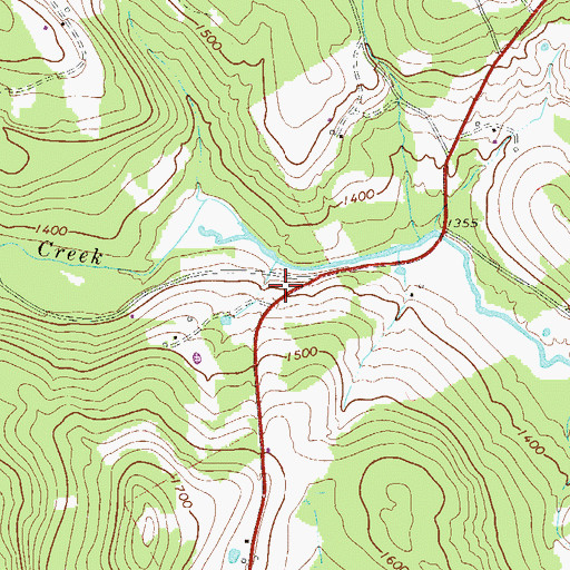 Topographic Map of Crosby School (historical), PA