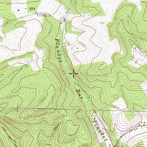 Topographic Map of Plunket Run School (historical), PA