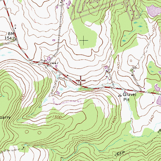 Topographic Map of Lester School, PA