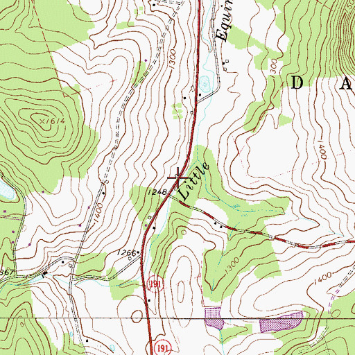 Topographic Map of Youngsville School (historical), PA