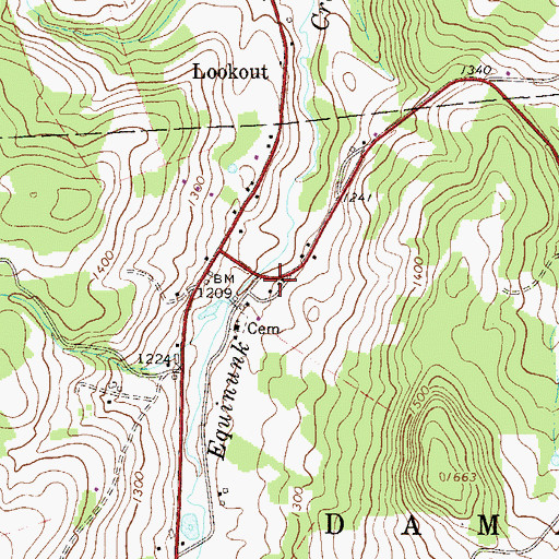 Topographic Map of Hilltown, PA