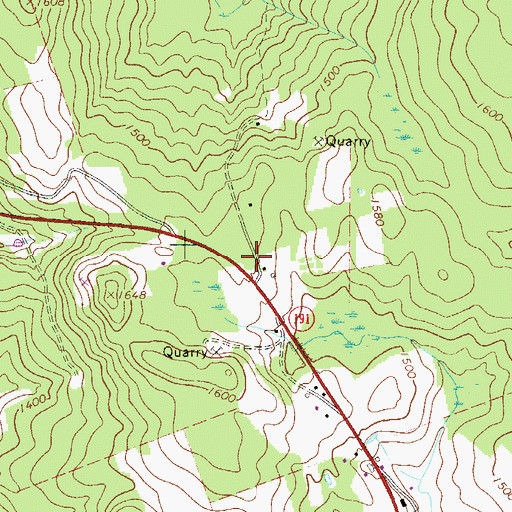 Topographic Map of Hankins School (historical), PA