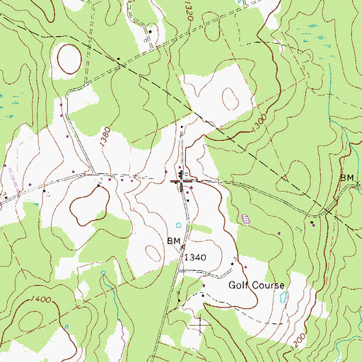 Topographic Map of Rock Branch School, PA
