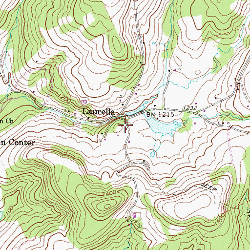 Topographic Map of Laurella School, PA