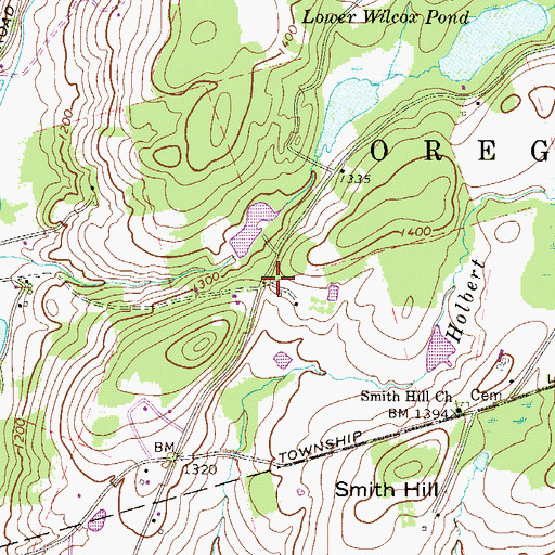 Topographic Map of Smith Hill School (historical), PA