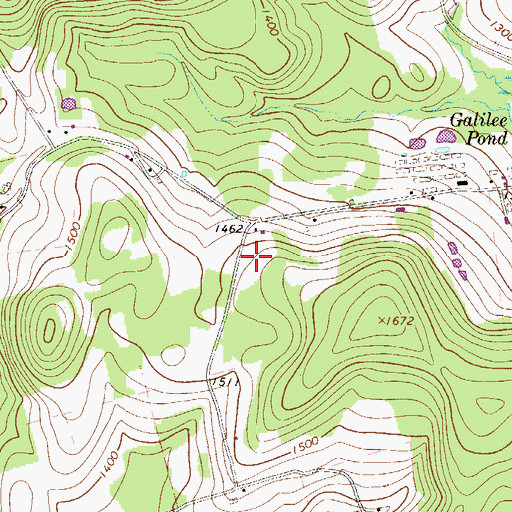 Topographic Map of Kesler School (historical), PA