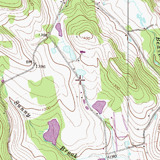 Topographic Map of Canfield School (historical), PA