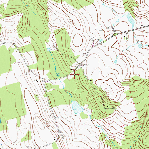 Topographic Map of Burcher School (historical), PA