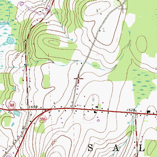 Topographic Map of Brown School, PA