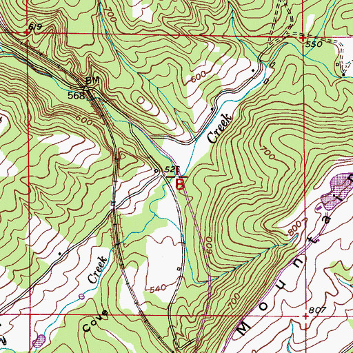 Topographic Map of Harrell Cove, AL