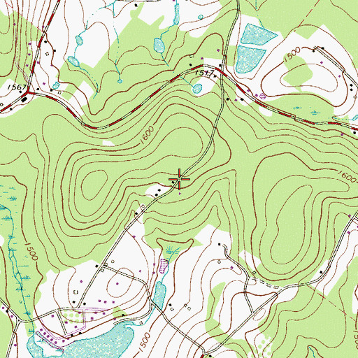 Topographic Map of Elm School, PA