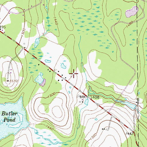 Topographic Map of Ammermanton School, PA