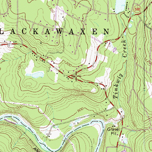 Topographic Map of White School, PA